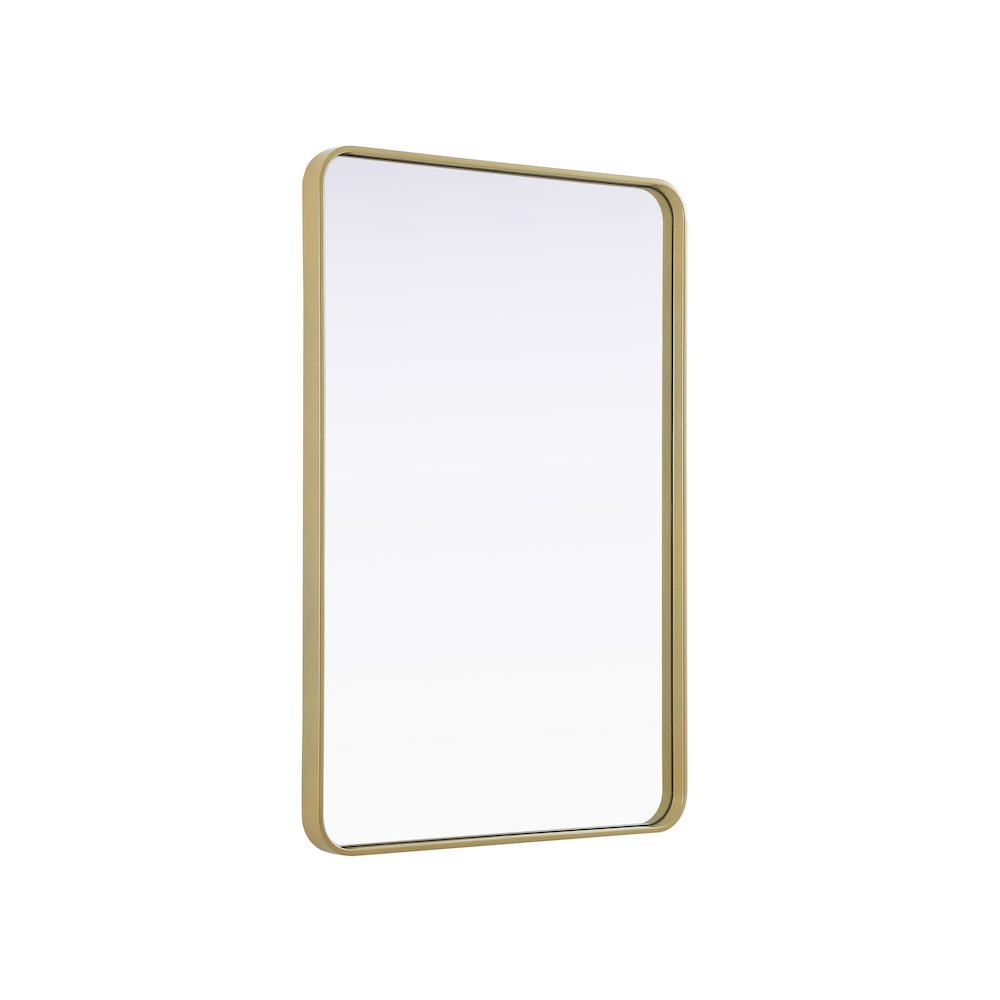 Contour Metal Rectangle Mirror 28x42 in Brass