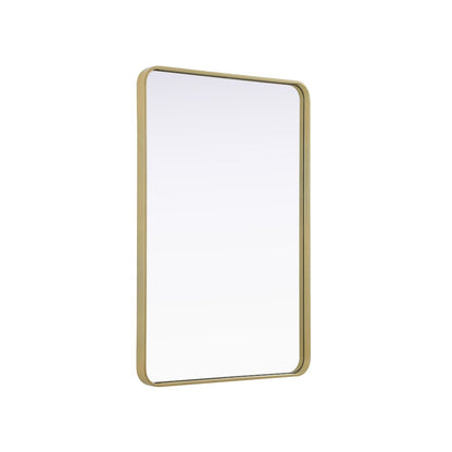 Contour Metal Rectangle Mirror 28x42 in Brass