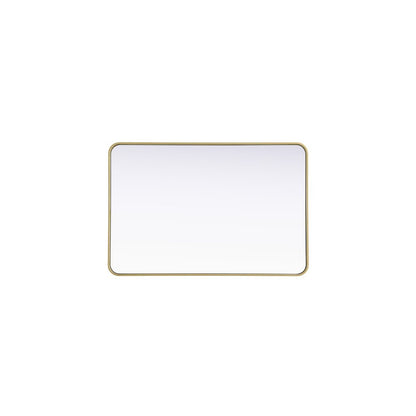 Contour Metal Rectangle Mirror 28x42 in Brass