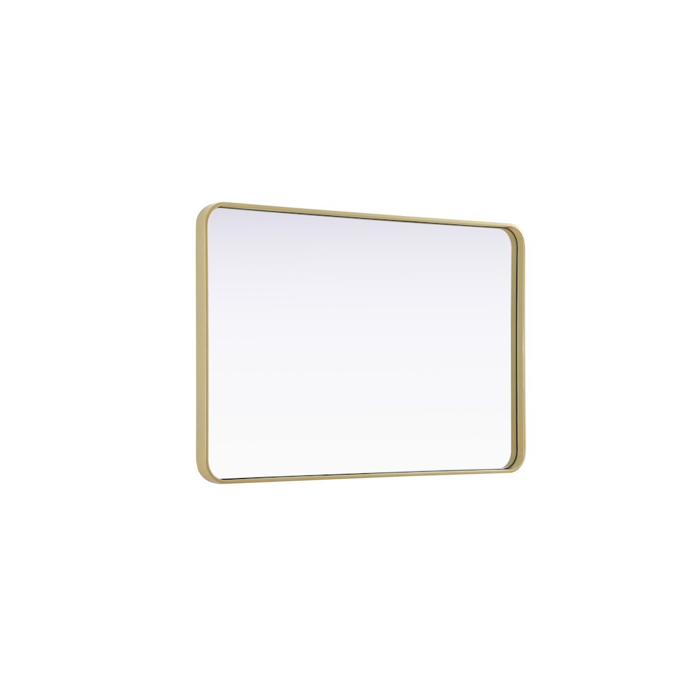Contour Metal Rectangle Mirror 28x42 in Brass