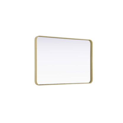 Contour Metal Rectangle Mirror 28x42 in Brass