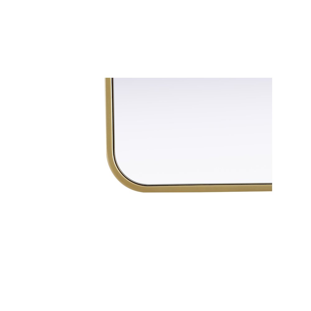 Contour Metal Rectangle Mirror 28x42 in Brass