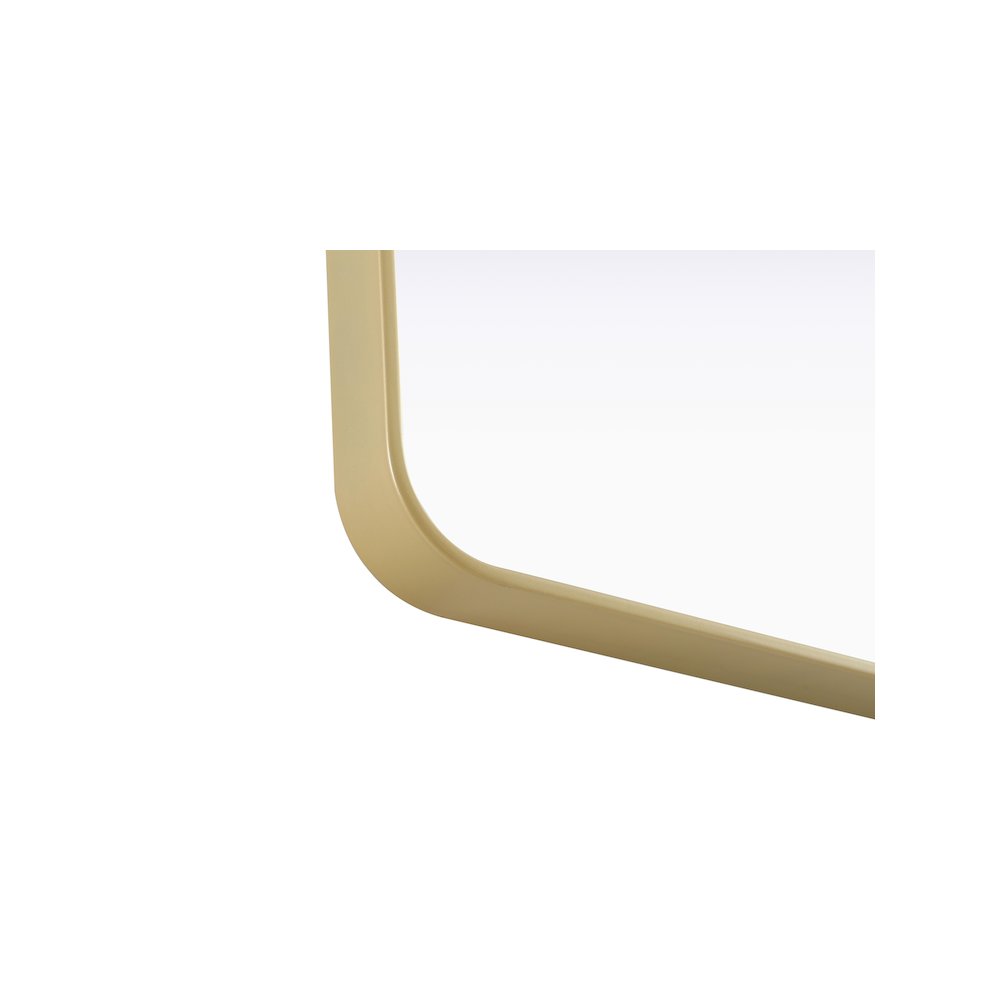Contour Metal Rectangle Mirror 28x42 in Brass
