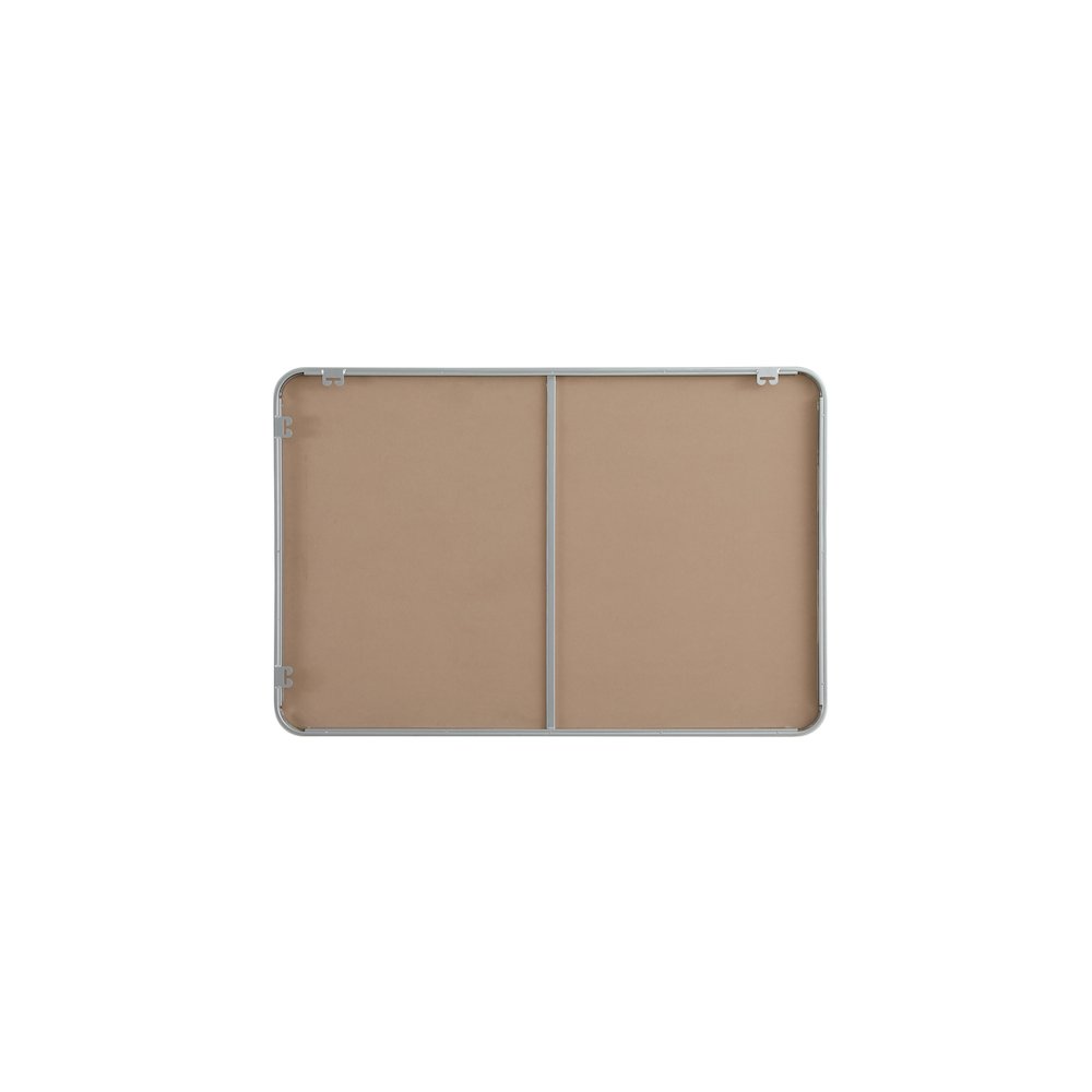 Contour Metal Rectangle Mirror 28x42 in Silver