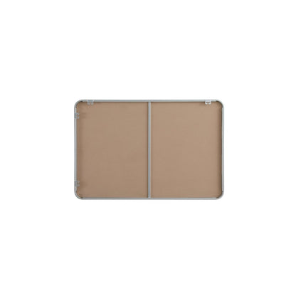 Contour Metal Rectangle Mirror 28x42 in Silver