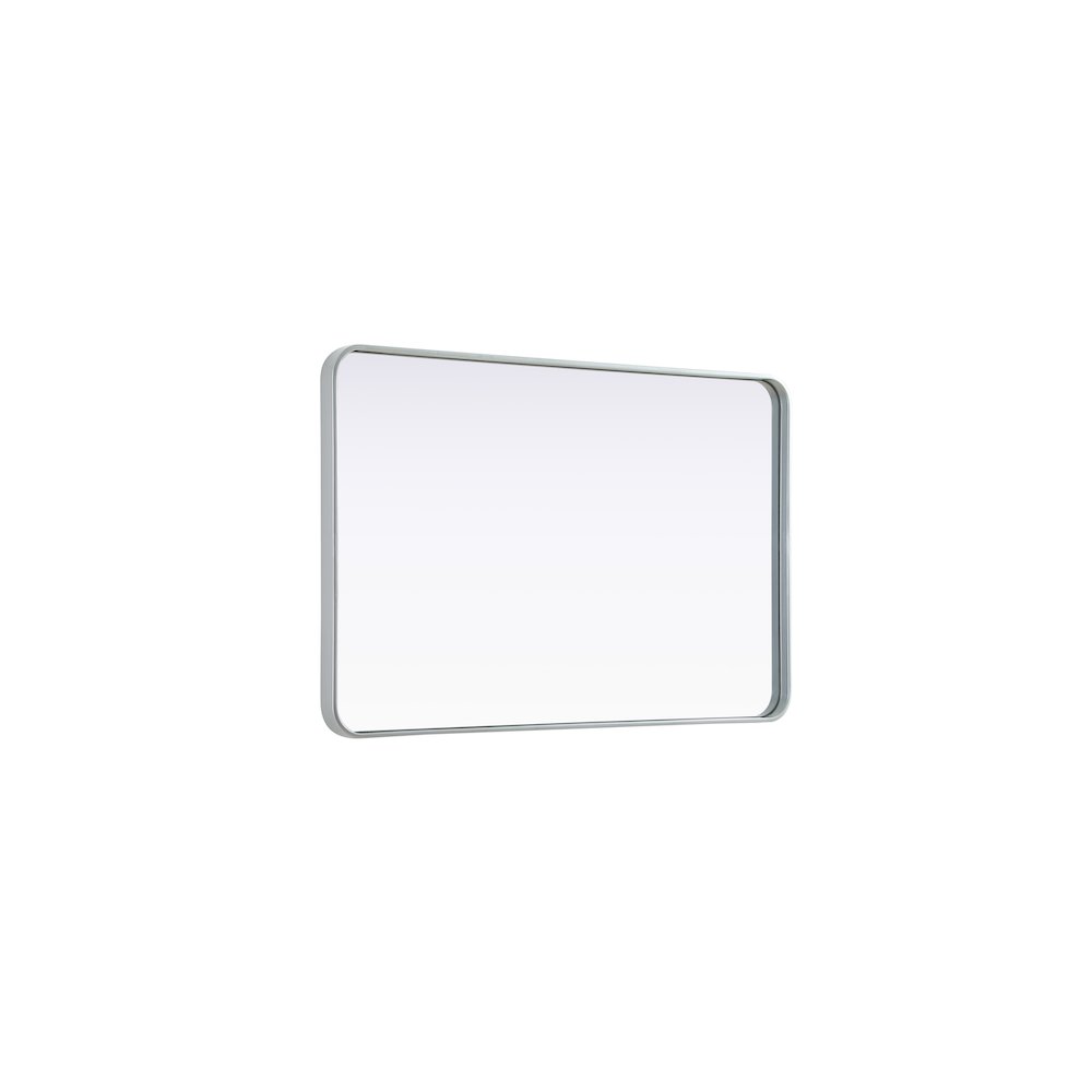 Contour Metal Rectangle Mirror 28x42 in Silver