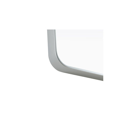 Contour Metal Rectangle Mirror 28x42 in Silver