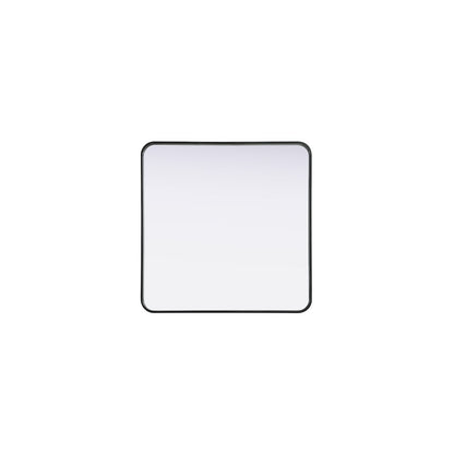 Contour Metal Square Mirror 30x30 in Black