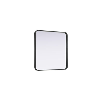 Contour Metal Square Mirror 30x30 in Black