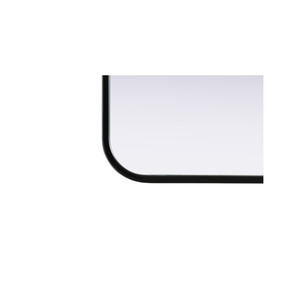 Contour Metal Square Mirror 30x30 in Black