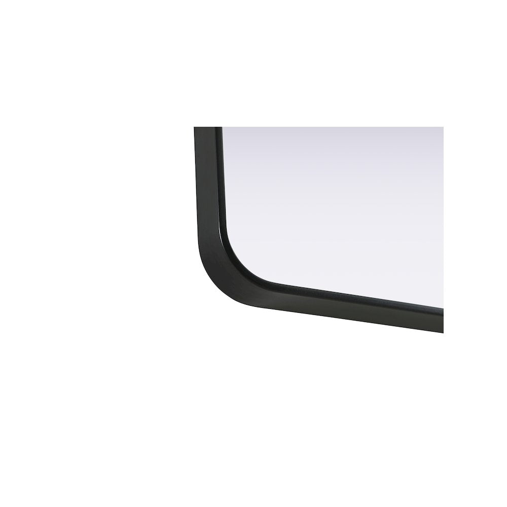 Contour Metal Square Mirror 30x30 in Black
