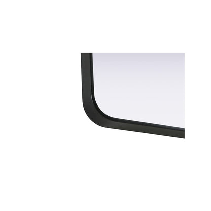 Contour Metal Square Mirror 30x30 in Black