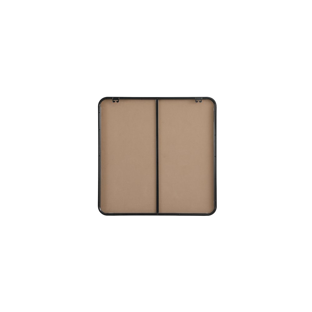 Contour Metal Square Mirror 30x30 in Black