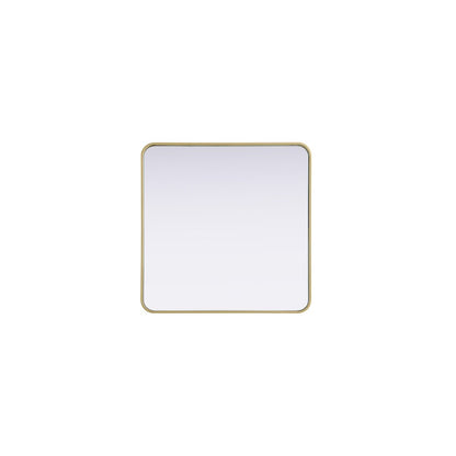 Contour Metal Square Mirror 30x30 in Brass
