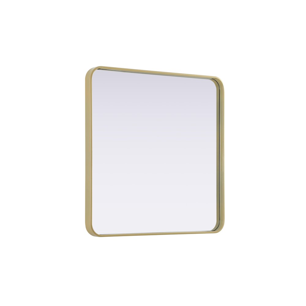 Contour Metal Square Mirror 30x30 in Brass