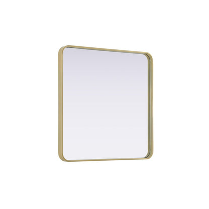 Contour Metal Square Mirror 30x30 in Brass