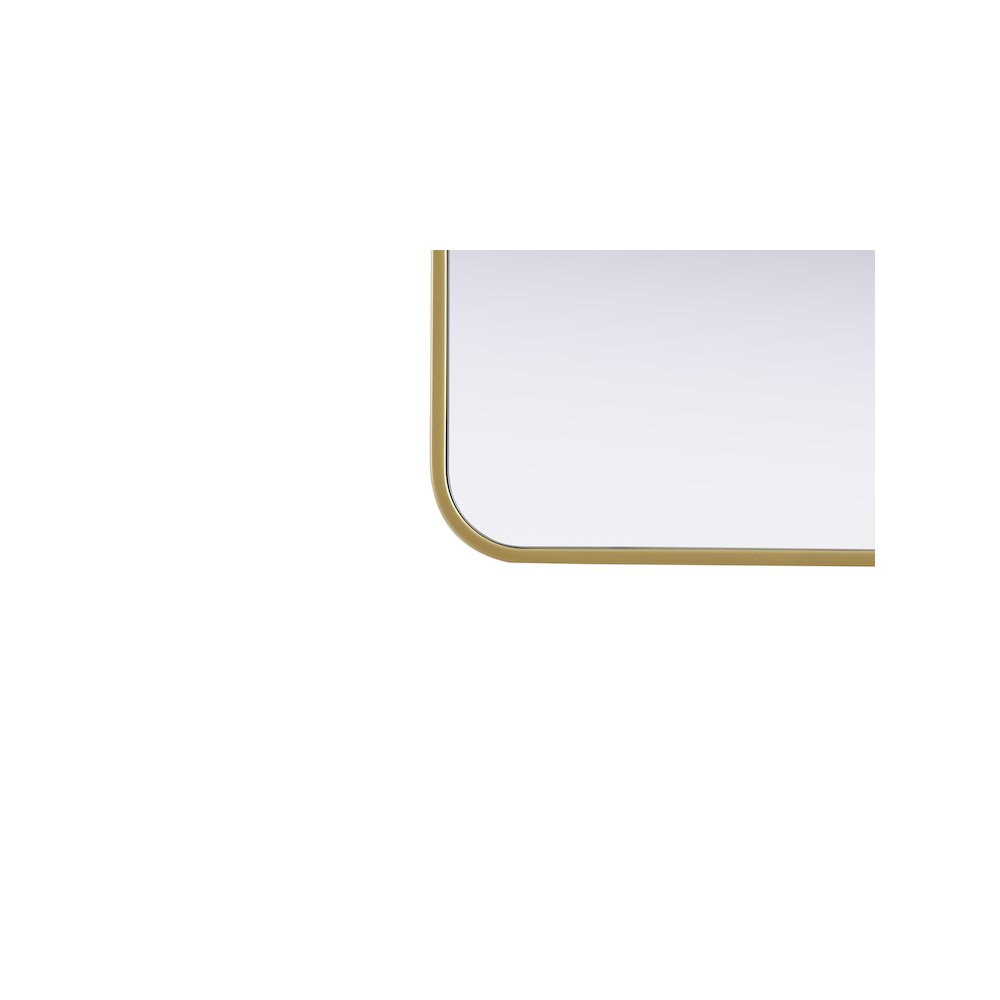 Contour Metal Square Mirror 30x30 in Brass