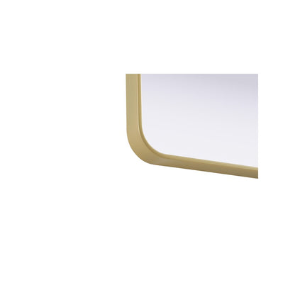 Contour Metal Square Mirror 30x30 in Brass