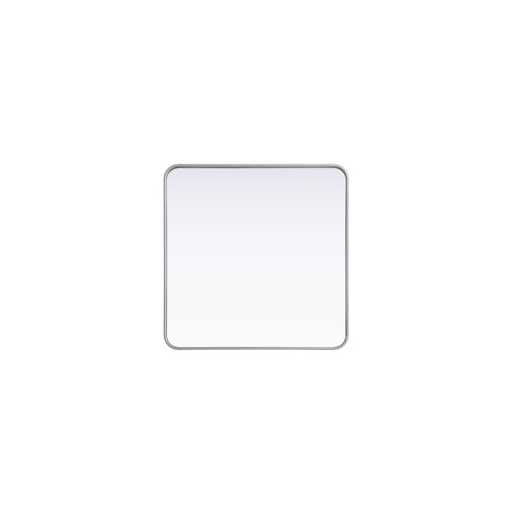 Contour Metal Square Mirror 30x30 in Silver