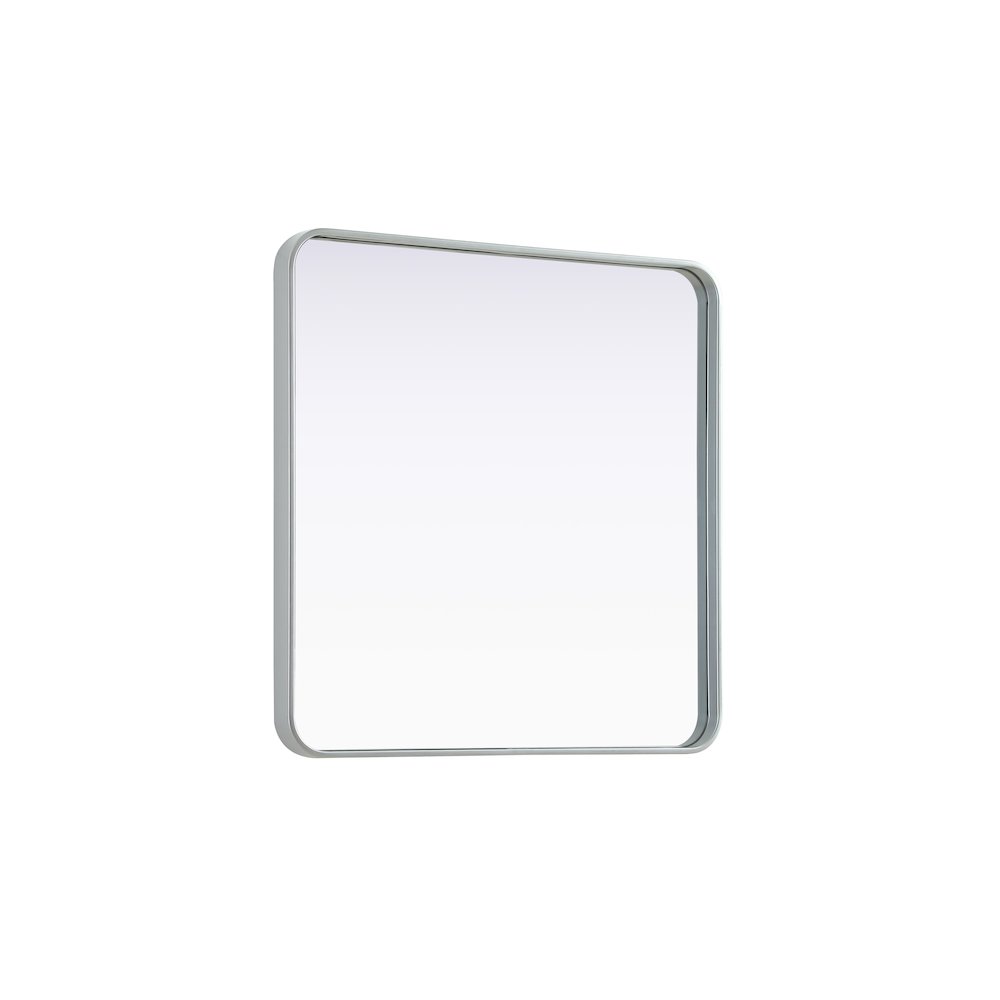 Contour Metal Square Mirror 30x30 in Silver