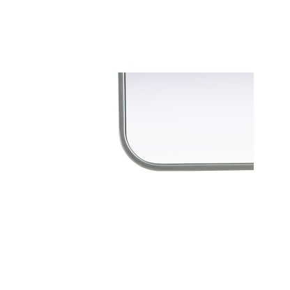 Contour Metal Square Mirror 30x30 in Silver