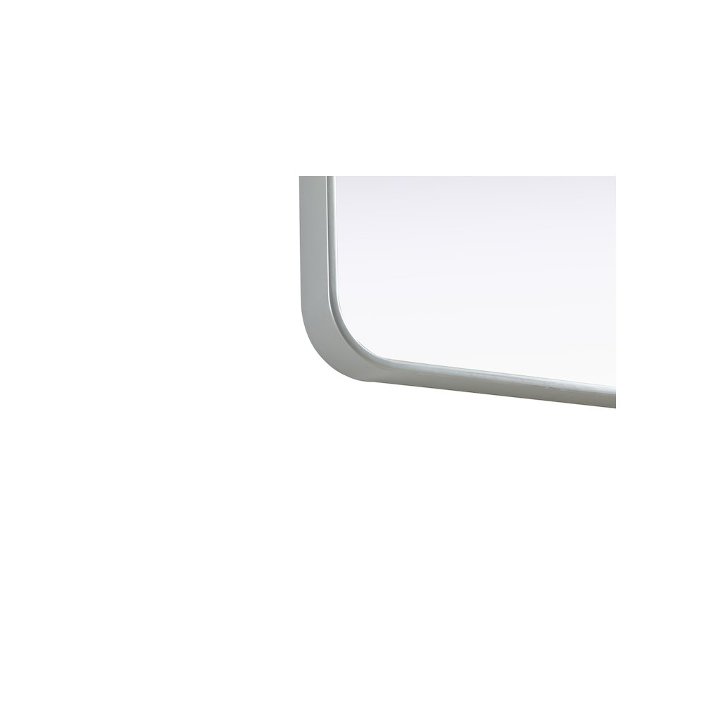 Contour Metal Square Mirror 30x30 in Silver