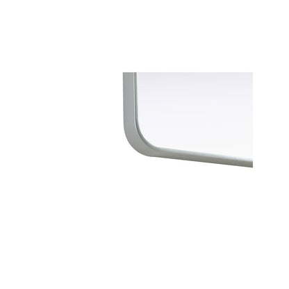 Contour Metal Square Mirror 30x30 in Silver