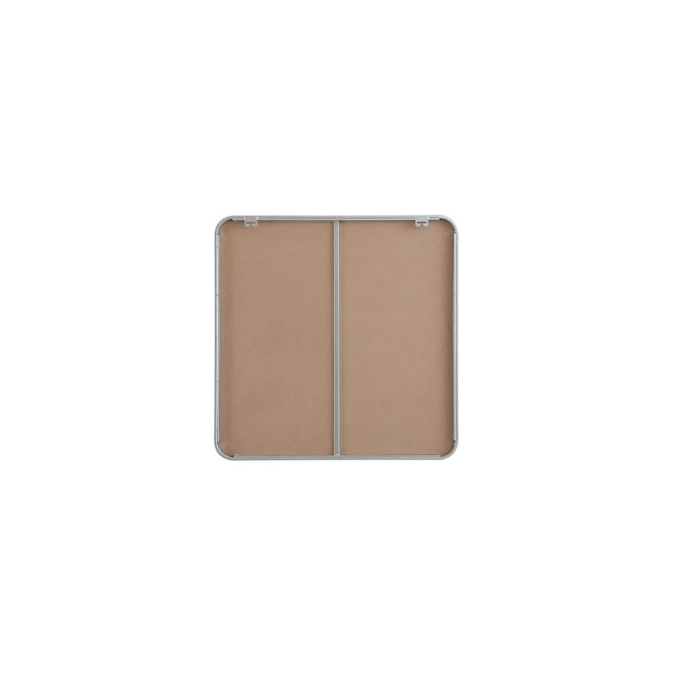 Contour Metal Square Mirror 30x30 in Silver