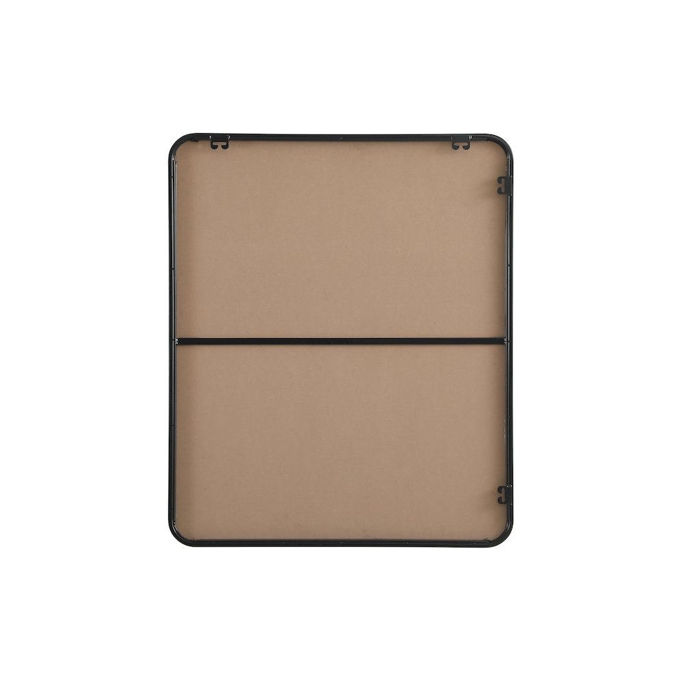 Contour Metal Rectangle Mirror 30x36 in Black