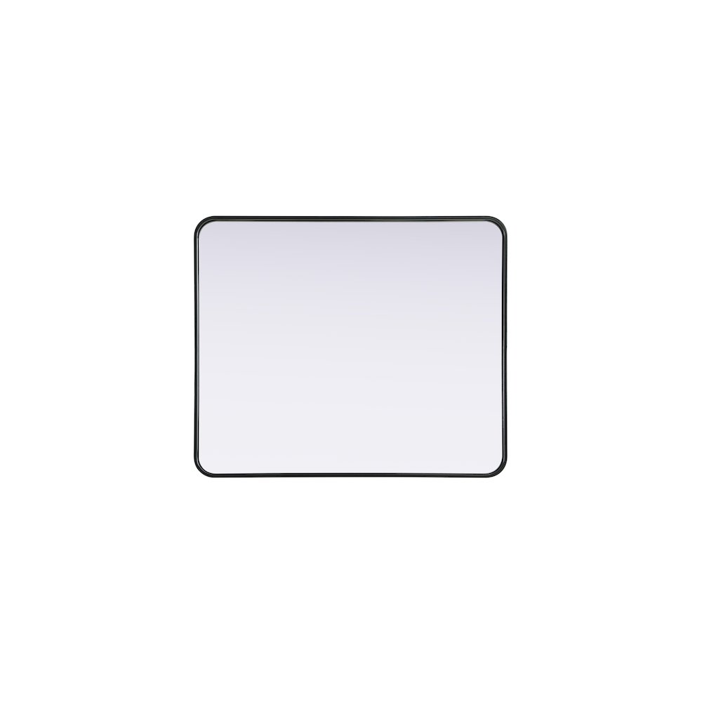 Contour Metal Rectangle Mirror 30x36 in Black