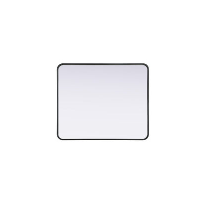 Contour Metal Rectangle Mirror 30x36 in Black