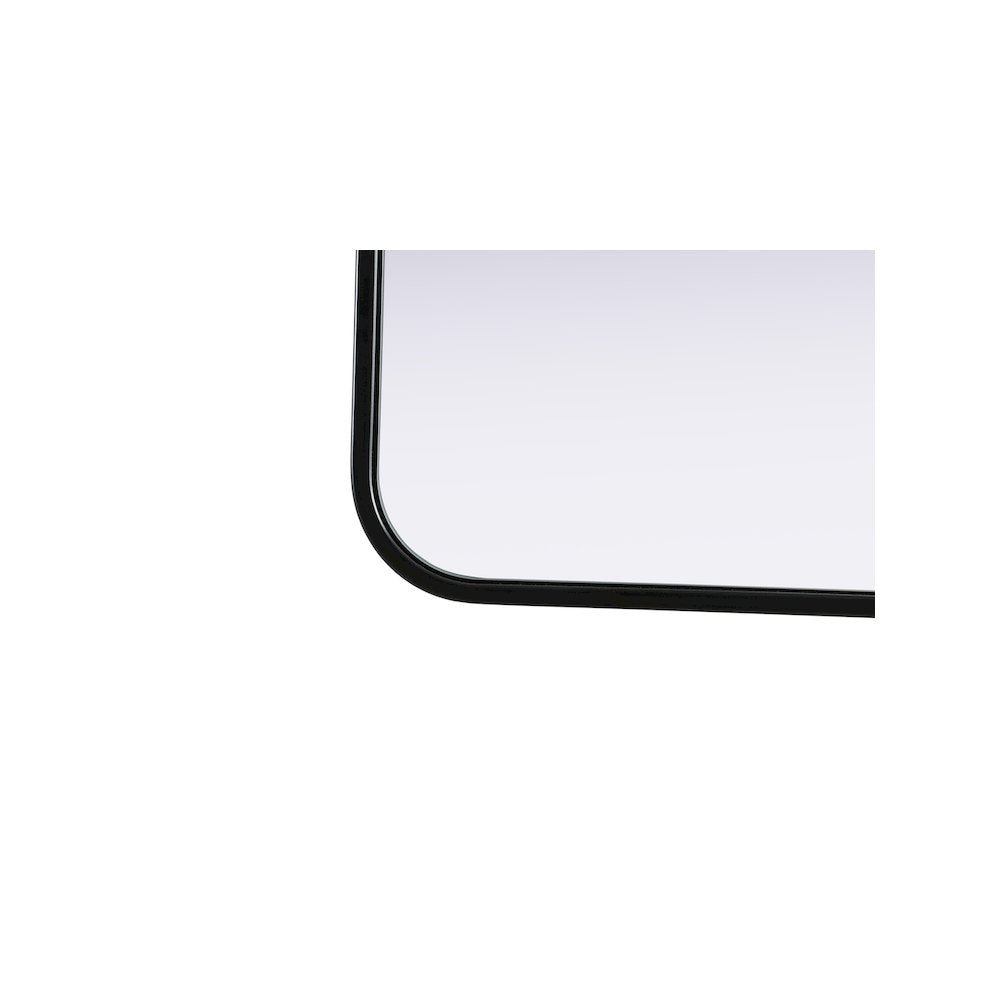 Contour Metal Rectangle Mirror 30x36 in Black