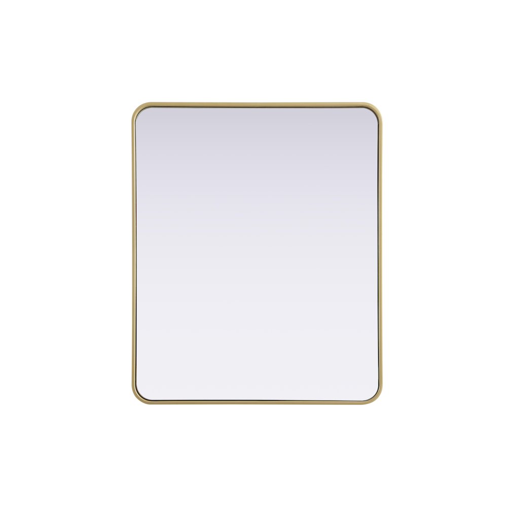 Contour Metal Rectangle Mirror 30x36 in Brass