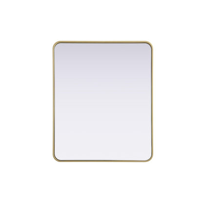 Contour Metal Rectangle Mirror 30x36 in Brass