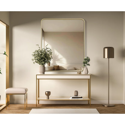 Contour Metal Rectangle Mirror 30x36 in Brass