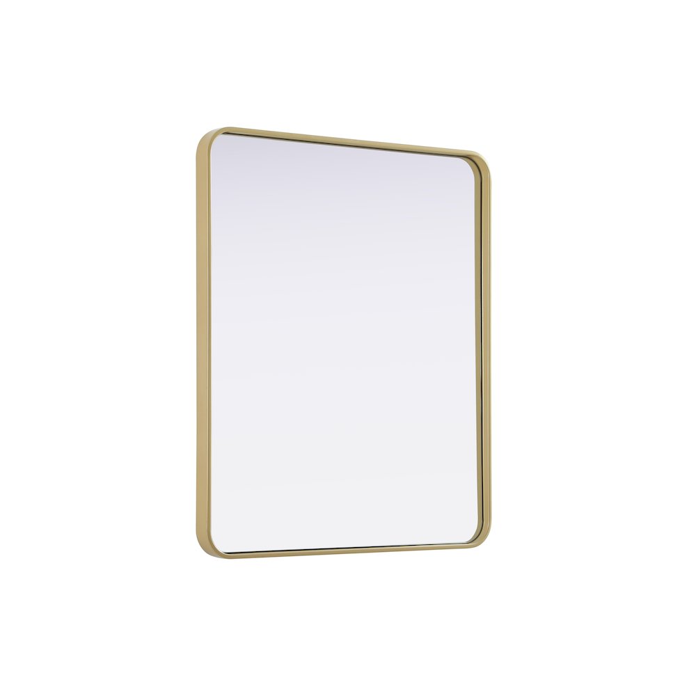 Contour Metal Rectangle Mirror 30x36 in Brass