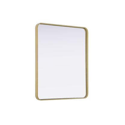 Contour Metal Rectangle Mirror 30x36 in Brass