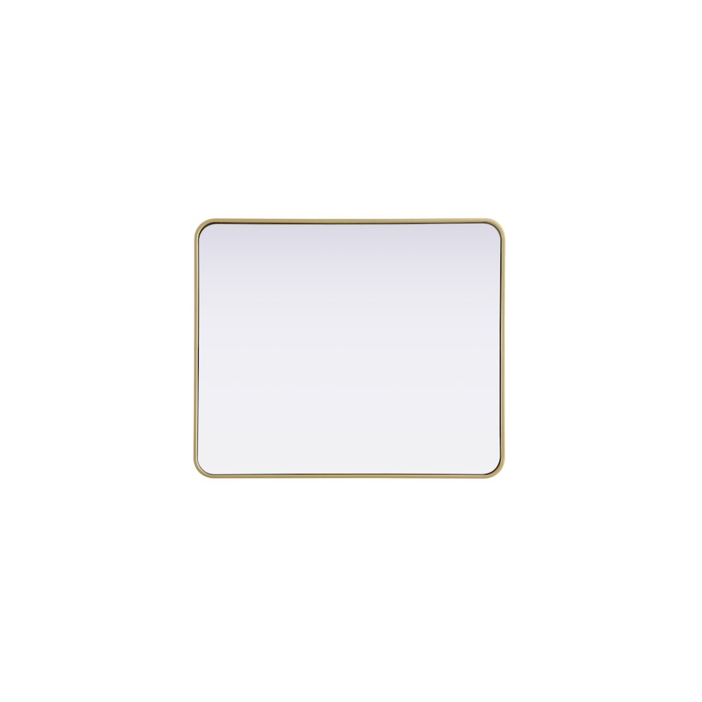 Contour Metal Rectangle Mirror 30x36 in Brass