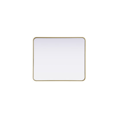 Contour Metal Rectangle Mirror 30x36 in Brass