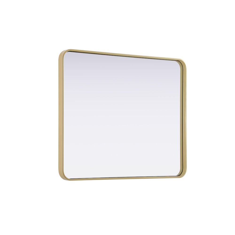 Contour Metal Rectangle Mirror 30x36 in Brass