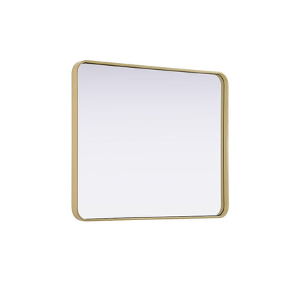 Contour Metal Rectangle Mirror 30x36 in Brass