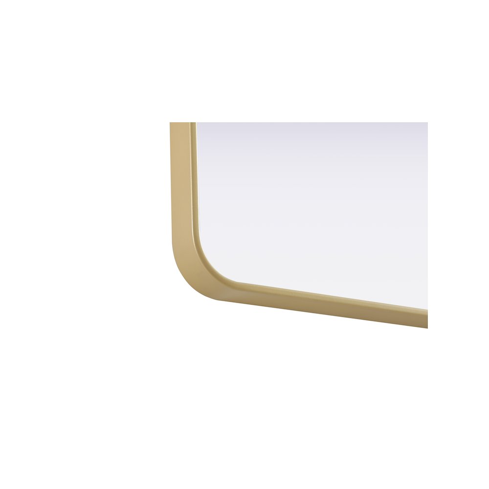 Contour Metal Rectangle Mirror 30x36 in Brass