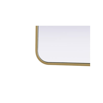 Contour Metal Rectangle Mirror 30x36 in Brass