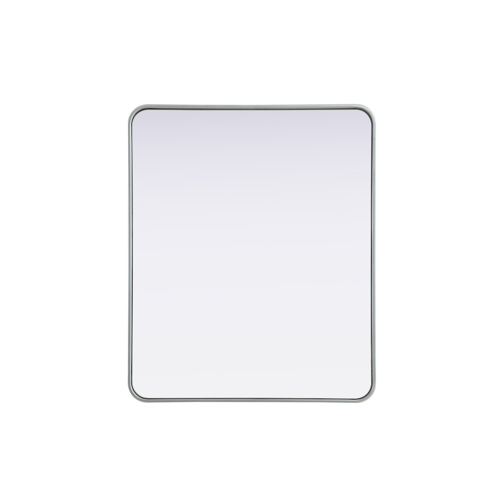Contour Metal Rectangle Mirror 30x36 in Silver