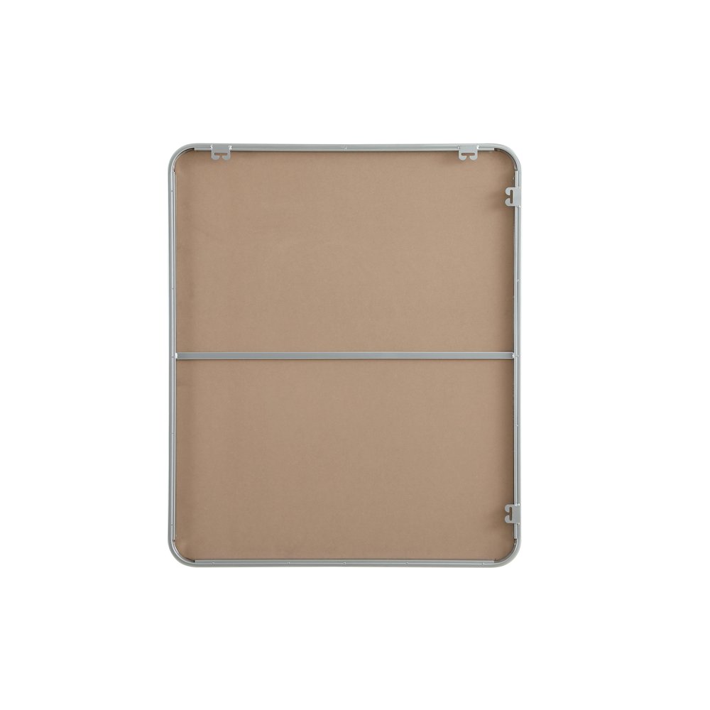 Contour Metal Rectangle Mirror 30x36 in Silver