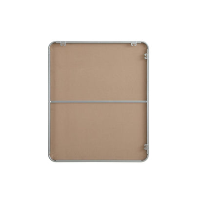Contour Metal Rectangle Mirror 30x36 in Silver