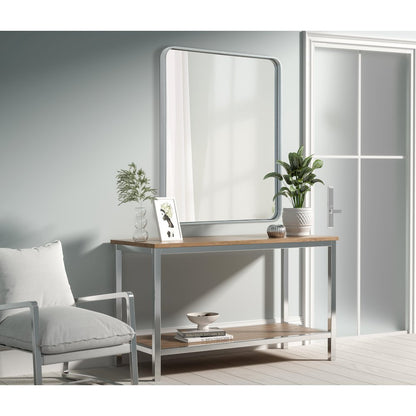 Contour Metal Rectangle Mirror 30x36 in Silver