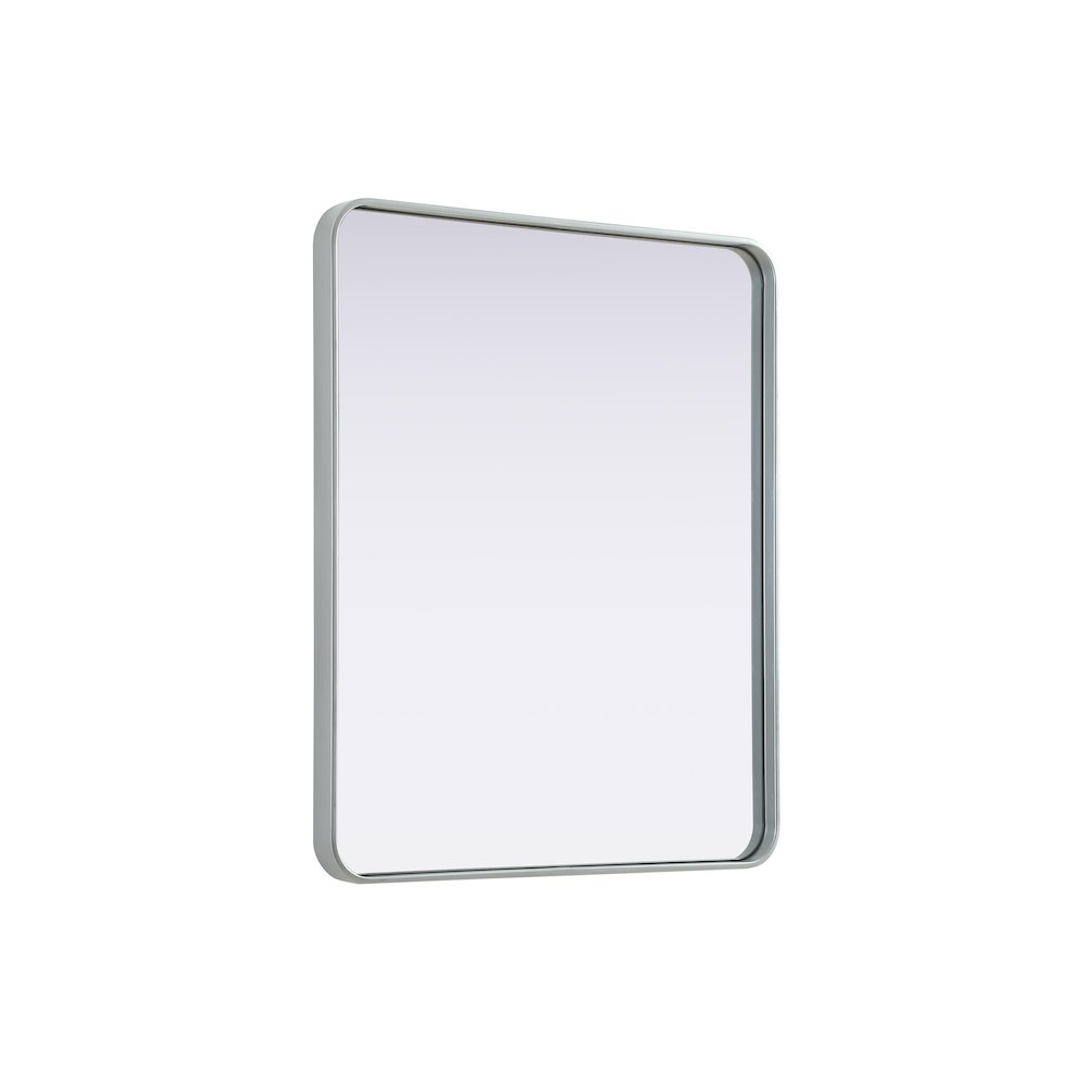 Contour Metal Rectangle Mirror 30x36 in Silver