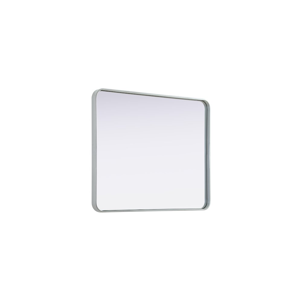 Contour Metal Rectangle Mirror 30x36 in Silver