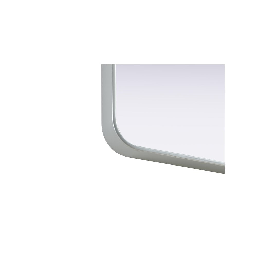Contour Metal Rectangle Mirror 30x36 in Silver